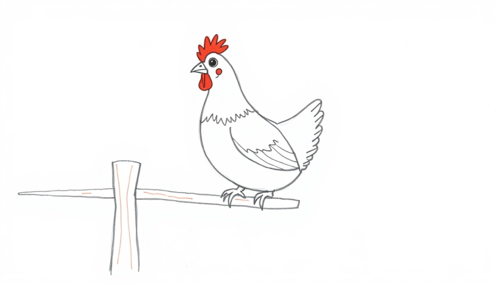 Chicken on a Fence