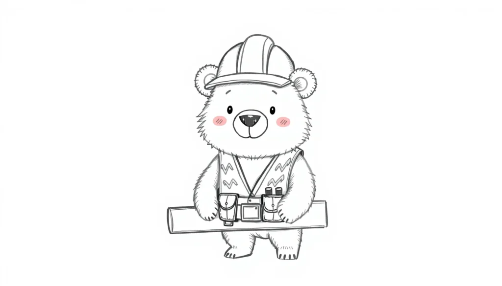 Draw Construction Bear