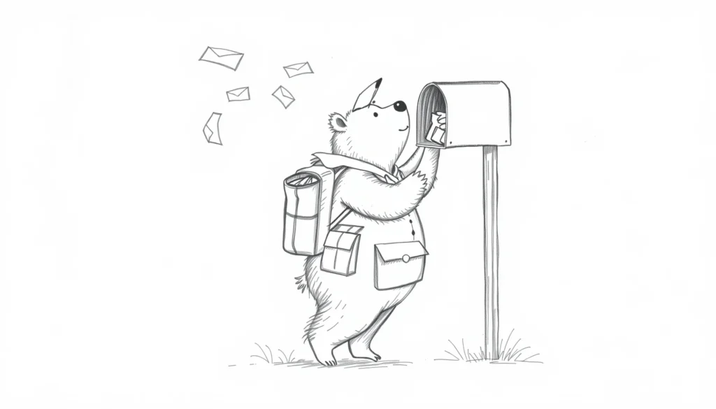 Draw Mail Carrier Bear