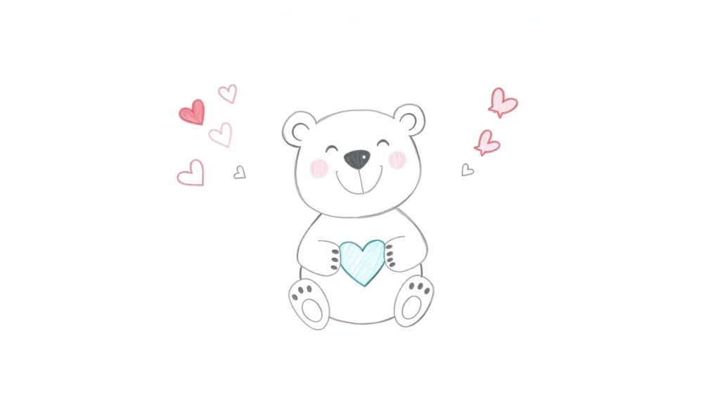 Draw Valentine Bear Hearts everywhere