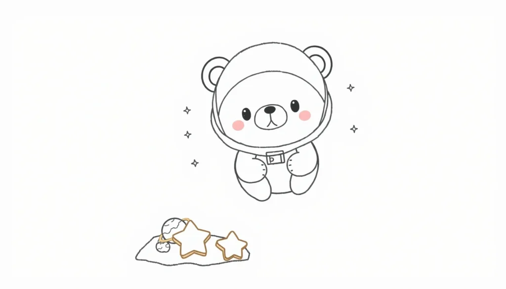 Space Explorer Kawaii Bear