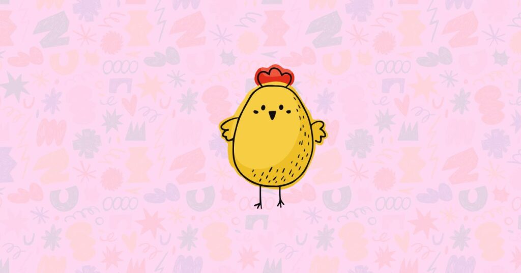 Cute chicken drawing