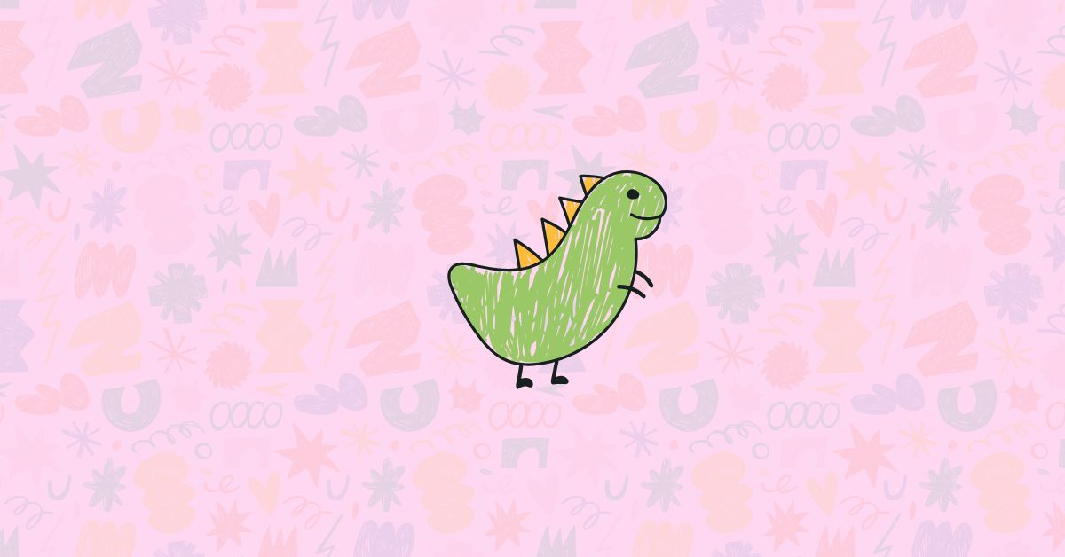 Cute dinosaur drawing