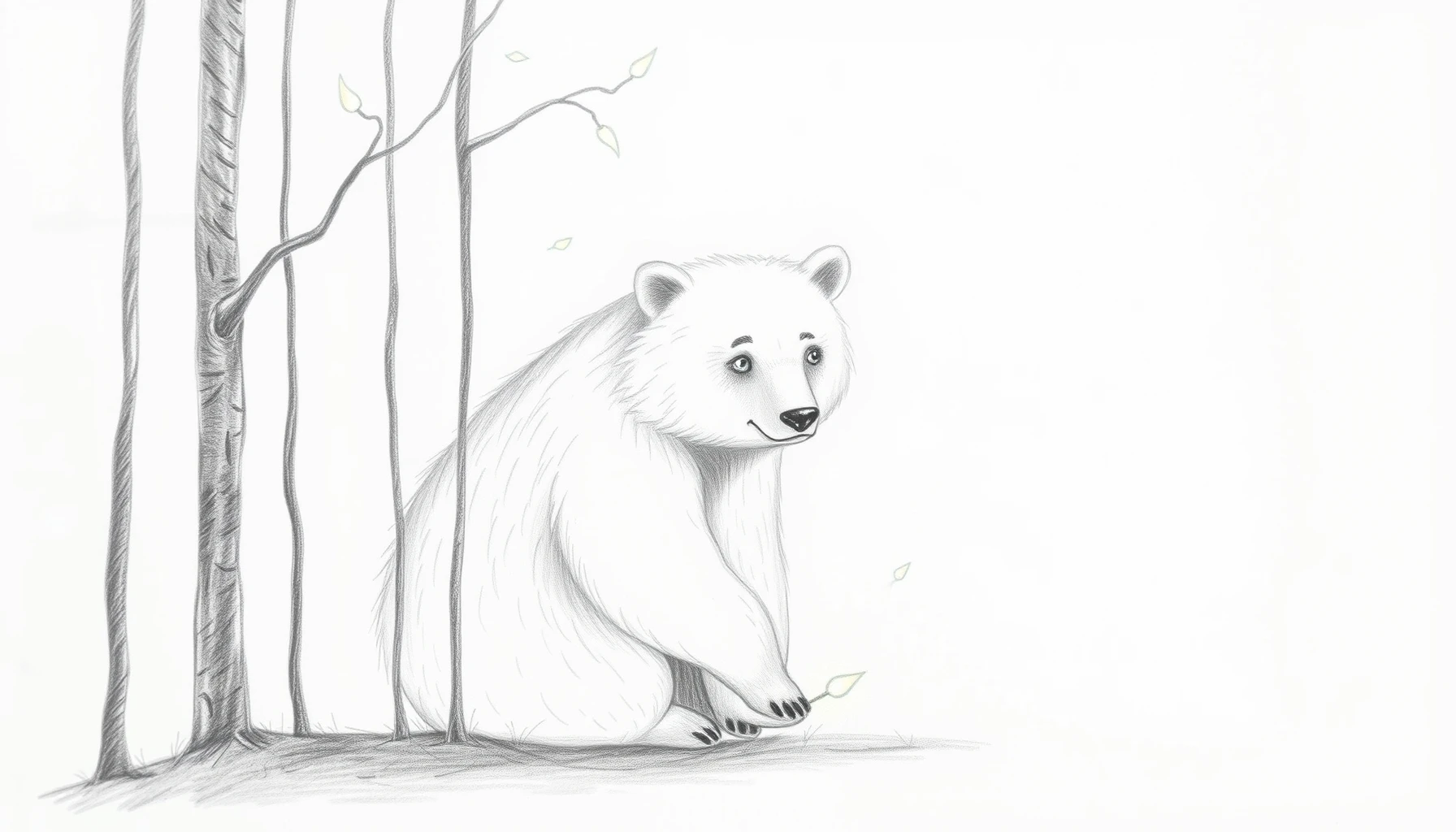 Draw Bear In Forest Spirit Mist