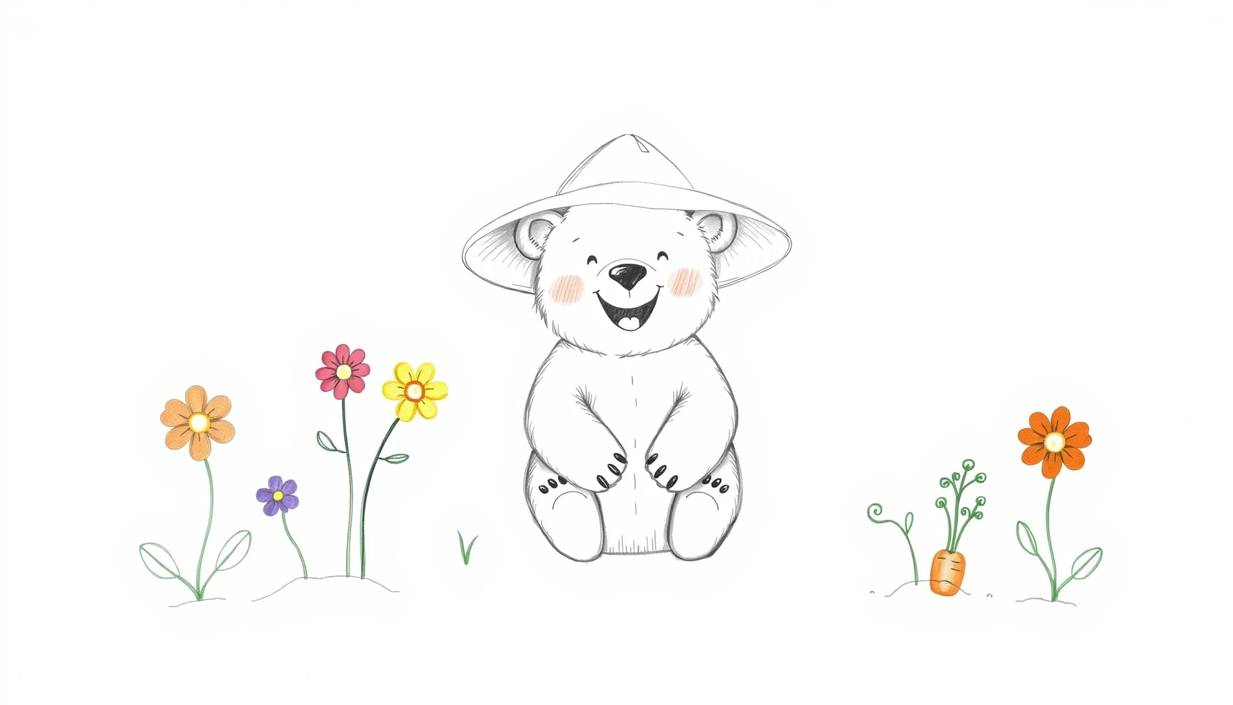 Draw Gardening Bear