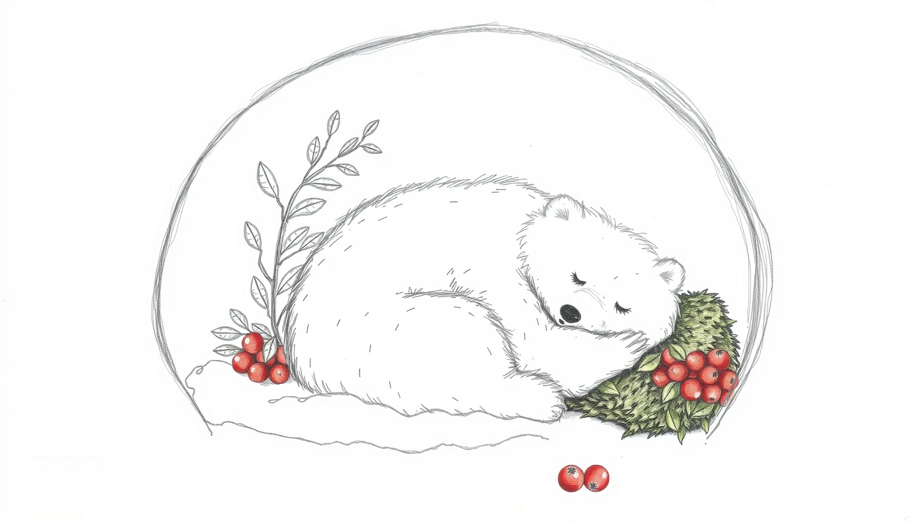 Draw Hibernating Brown Bear