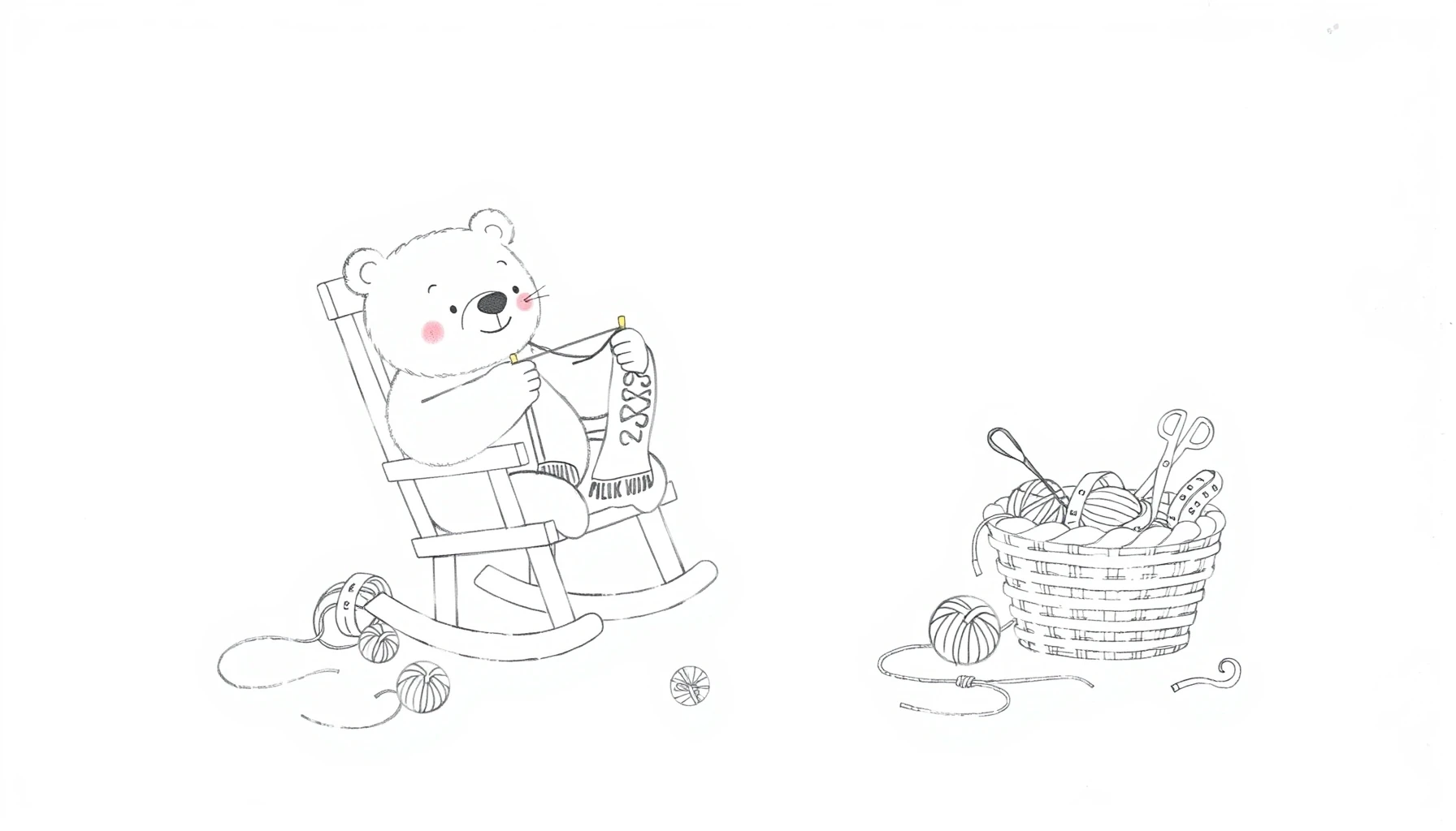 Draw Knitting Bear