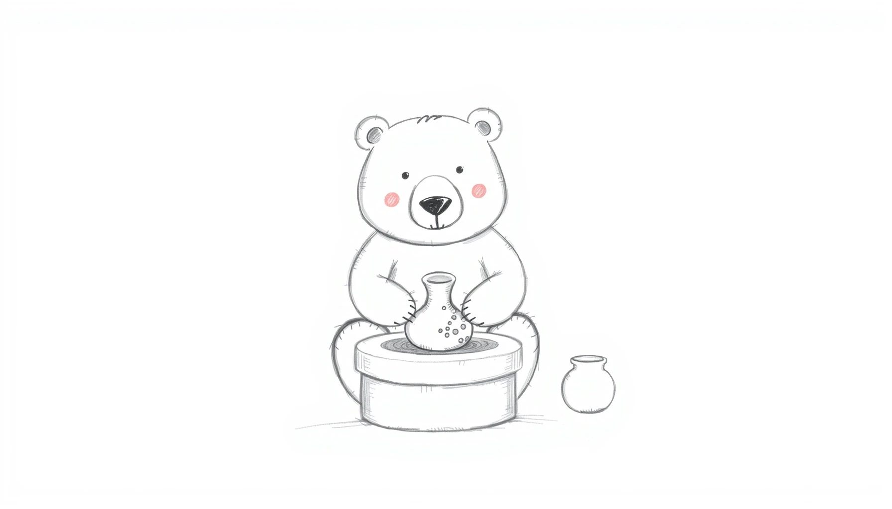 Draw Pottery Bear