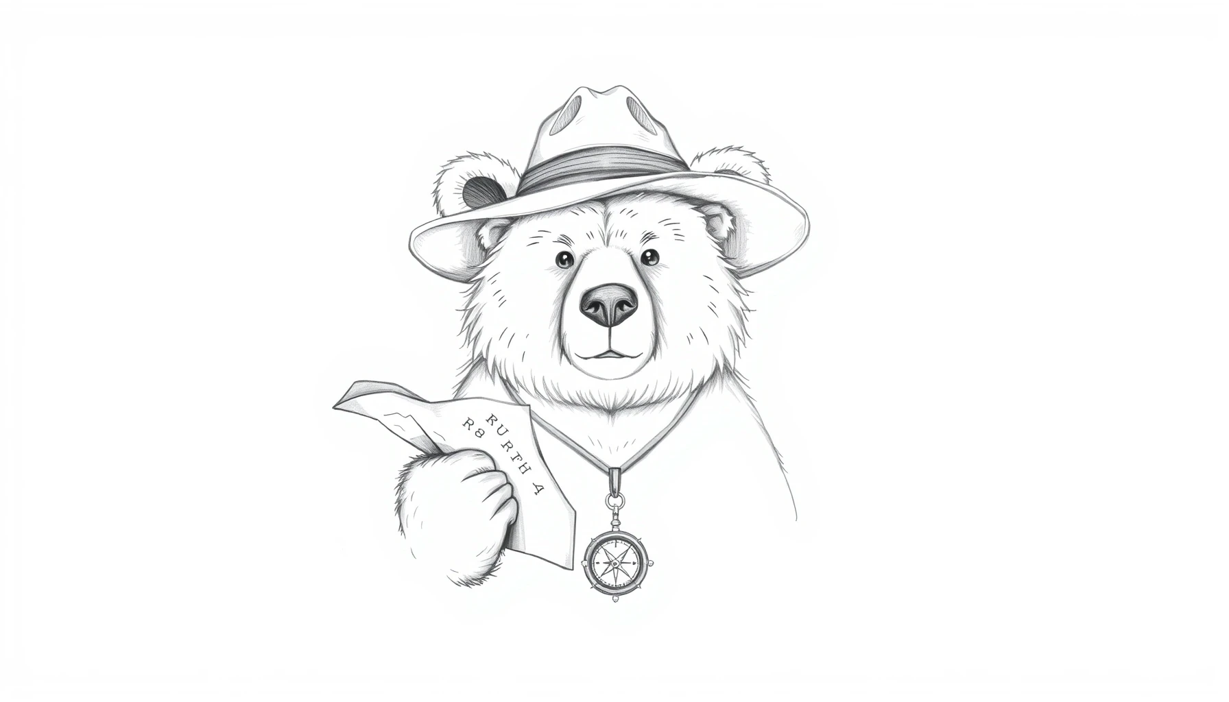 Explorer Bear Drawing