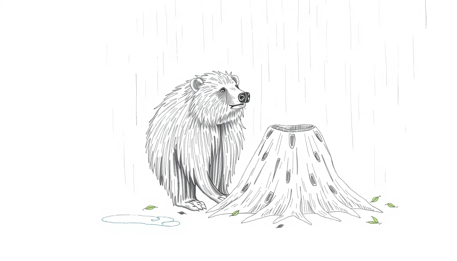 Sloth Bear in Monsoon