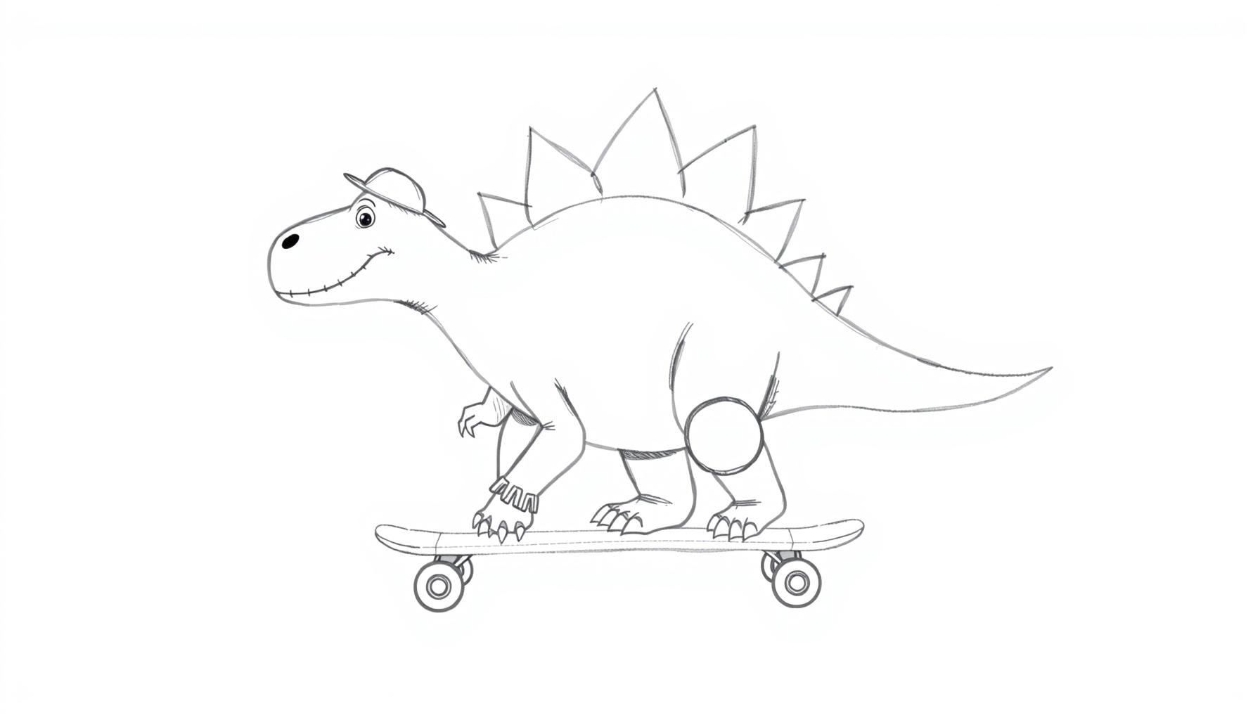 Skateboarding-Dino-Art